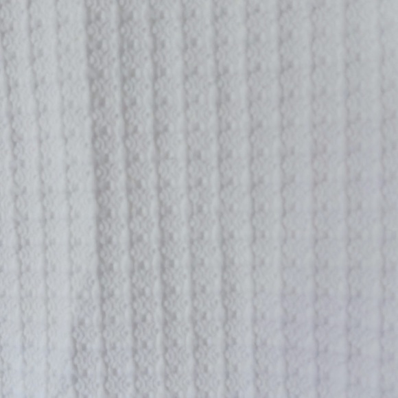 W5 Anthropologie White Waffle Knit Mock Neck Top with 3/4 Length Bell Sleeve - Picture 2 of 8